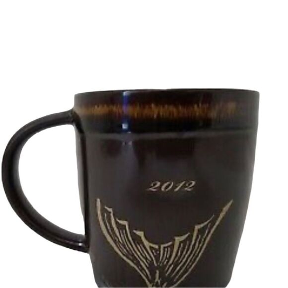 Starbucks 2012 Bone China Siren Crown Mermaid Gold Brown Mug Coffee Cup - Picture 8 of 13